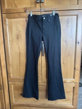 True Religion Black Flared pants with Signature Stitching